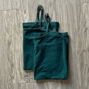 2 Forever 21 Dark Green Tank Tops